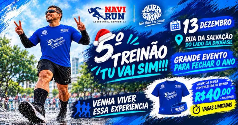 Capa do evento 5° TREINÃO TU VAI SIM! - Treinão Natalino
