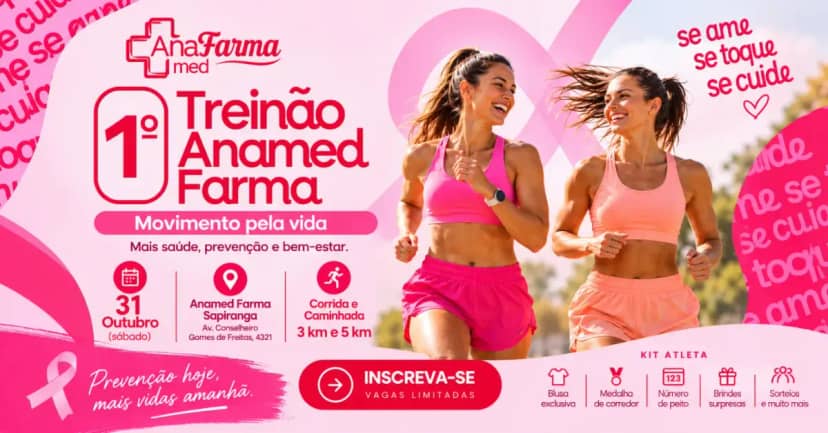 Capa do evento 1º Treinão Anamed Farma
